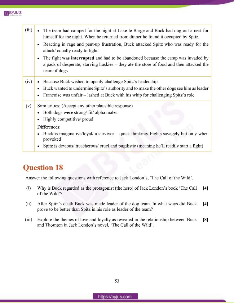 ICSE Class 10 English Literature Question Paper Solution 2020