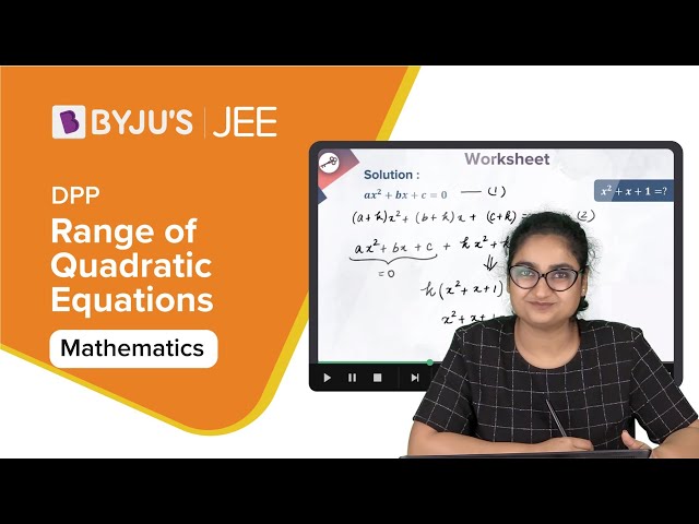 Range of Quadratic Function