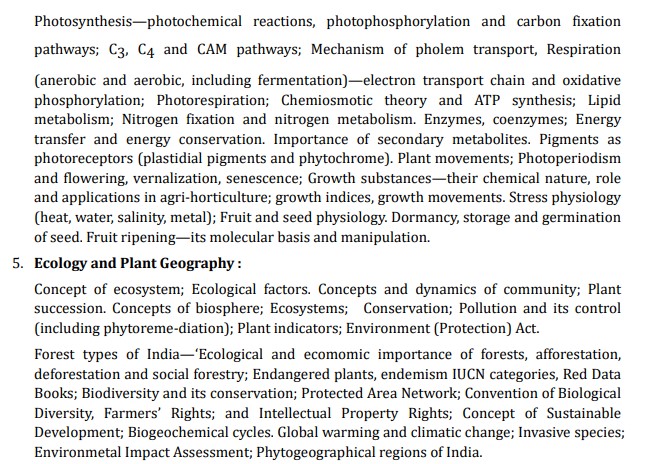 UPSC Botany Optional Paper 2 Syllabus 3