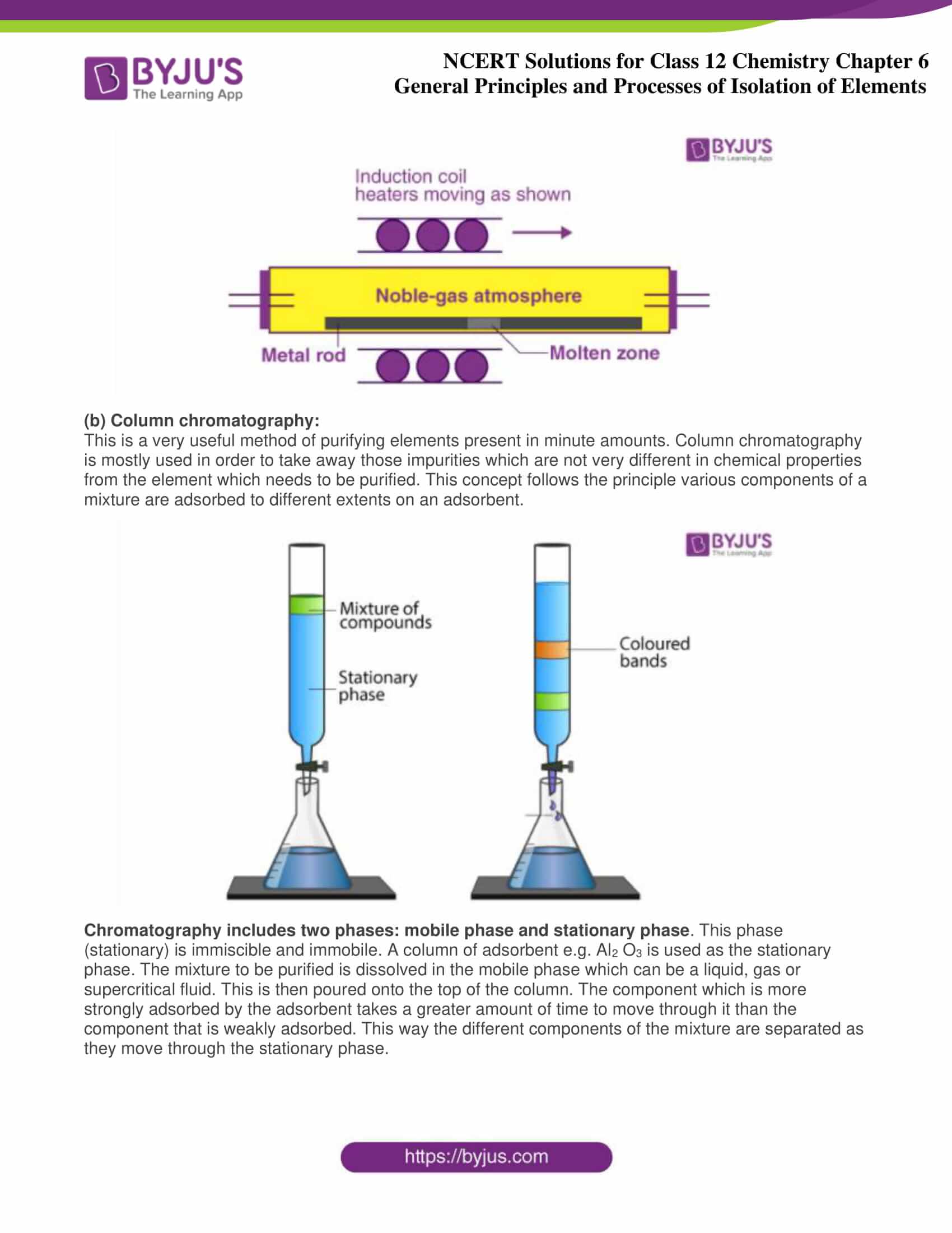 NCERT Solutions for Class 12 Chemistry Chapter 6 General Principles and