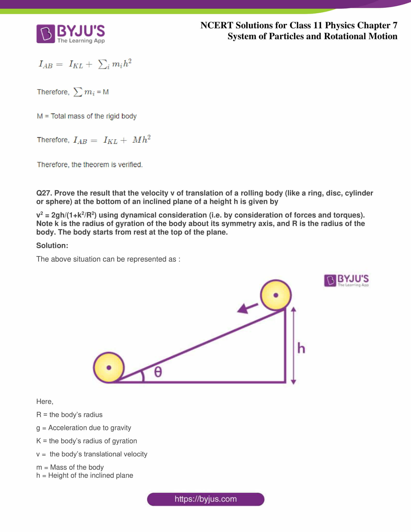 NCERT Solutions for Class 11 Physics Chapter 7 System of Particles and