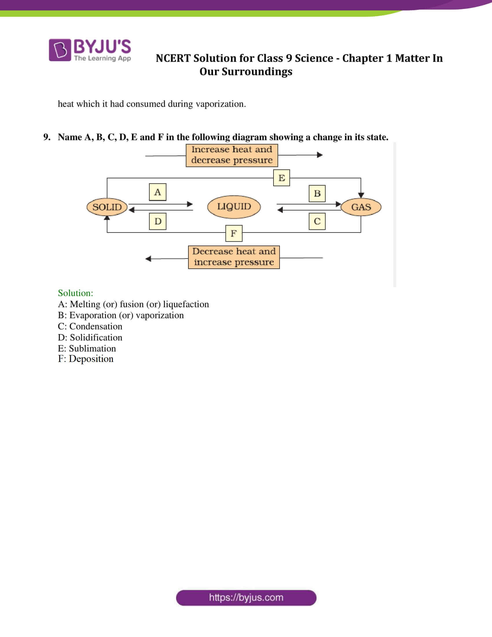 Matter In Our Surroundings Class 9 Activities Solutions NCERT Solutions Class 9 Science Chapter 1 Matter in Our Surroundings