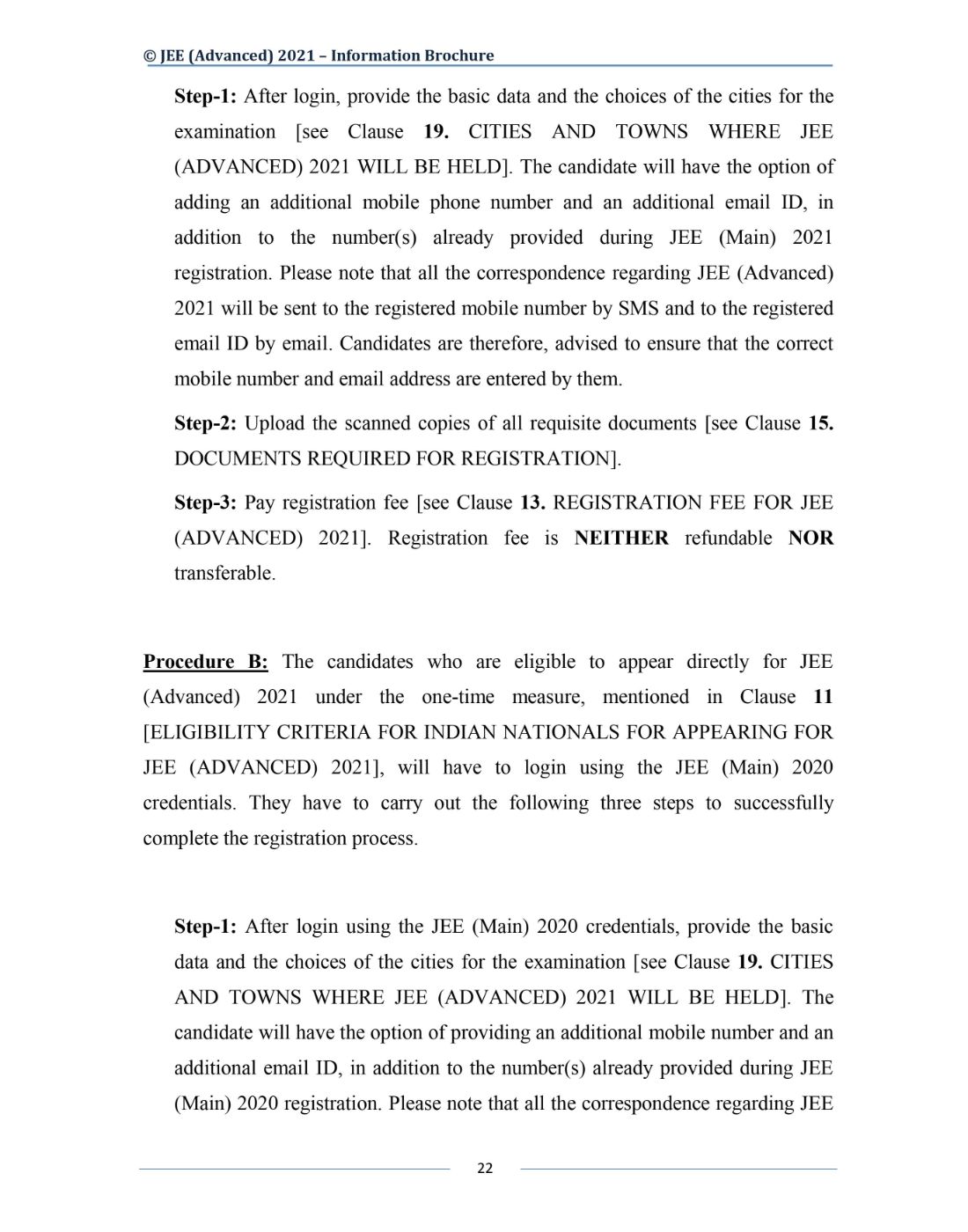 JEE Advanced 2021 Information Brochure Released by IIT Kharagpur