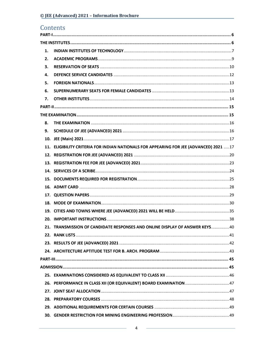 JEE Advanced 2021 Information Brochure Released by IIT Kharagpur