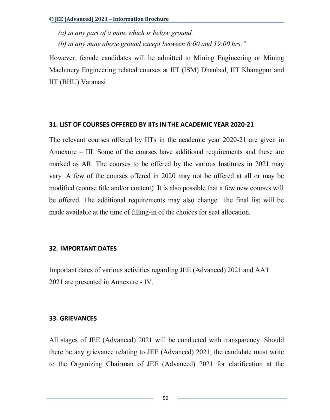 JEE Advanced 2021 Information Brochure Released by IIT Kharagpur