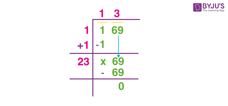 Square Root of 169