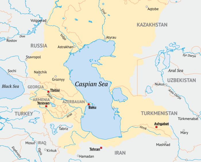 Caspian Sea Geographical Facts for UPSC