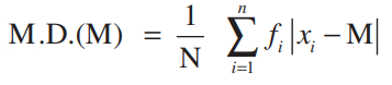 Mean deviation about median formula 2