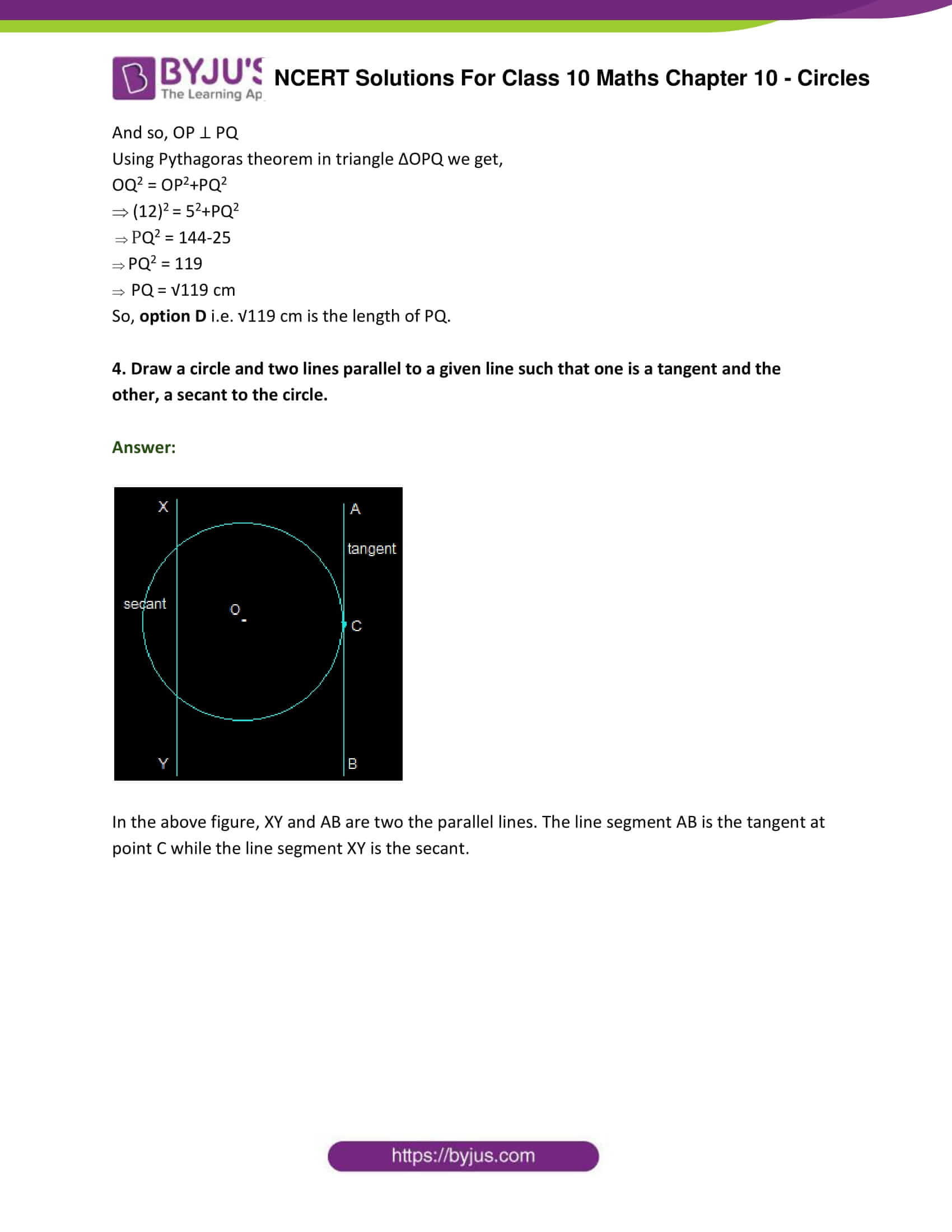 NCERT Solutions for Class 10 Maths Exercise 10.1 Chapter 10 Circle ...