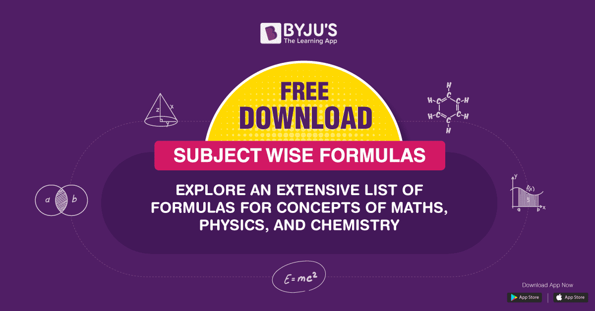 Math Formulas Basic Maths Formulas for CBSE Class 6 to 12 with PDFs