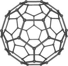 Model of the C60 fullerene (buckminsterfullerene). Model of the C60 fullerene (buckminsterfullerene).