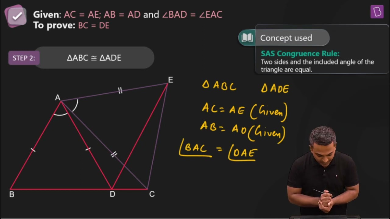 case study questions class 9 maths triangles pdf