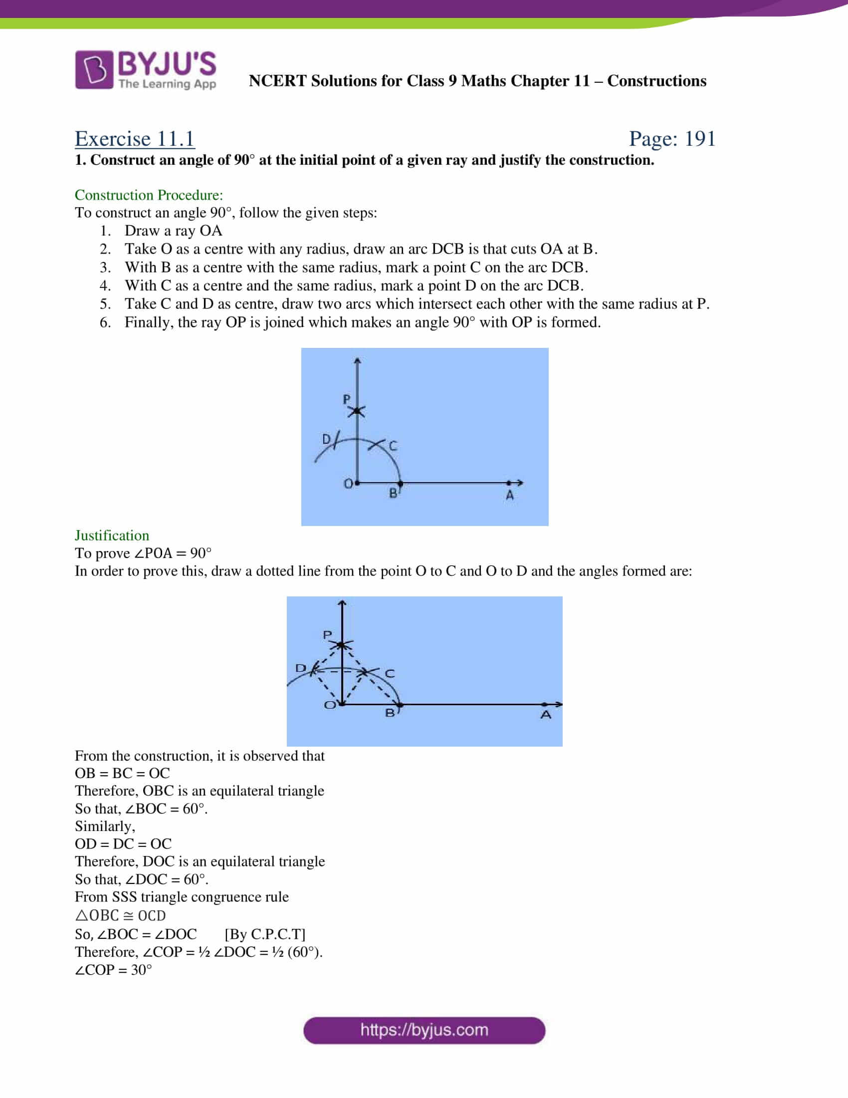 Ncert solutions class 9 maths chapter 11 construction byju s