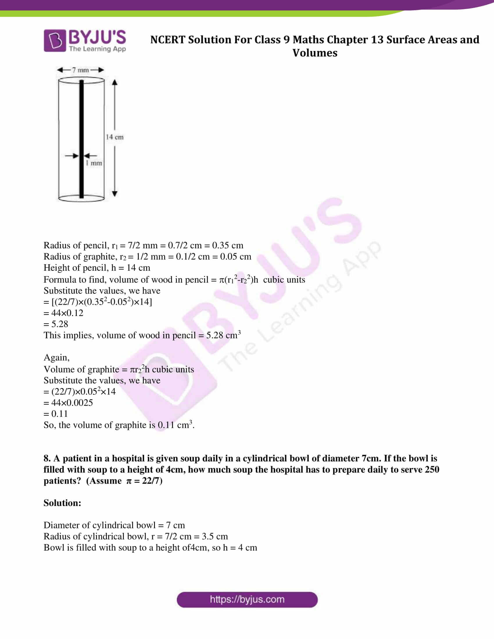 NCERT Solutions for Class 9 Maths Chapter 13 Surface Area and Volume