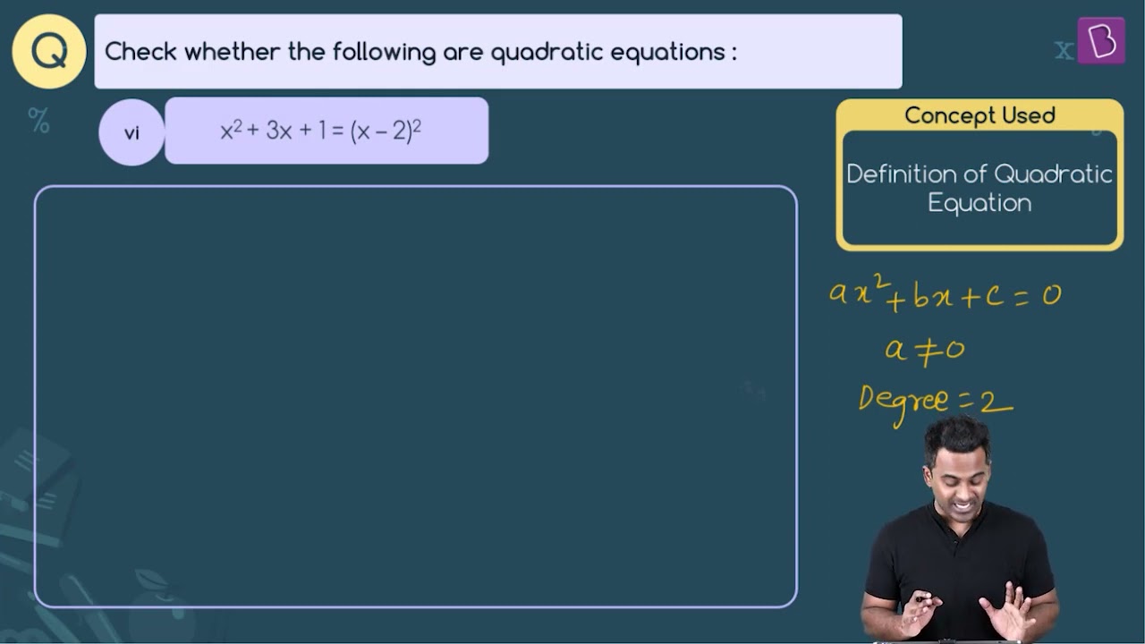 problem solving about quadratic equation with solution