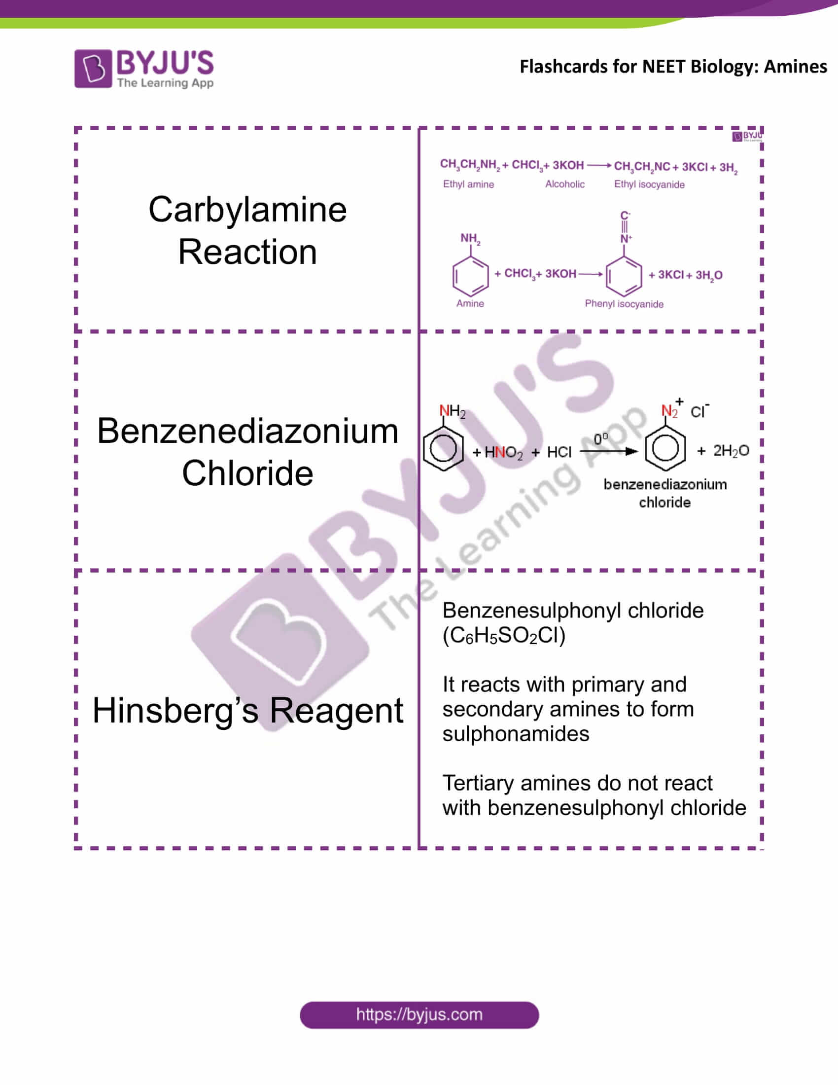 flashcards for neet chemistry dec20 amines 3