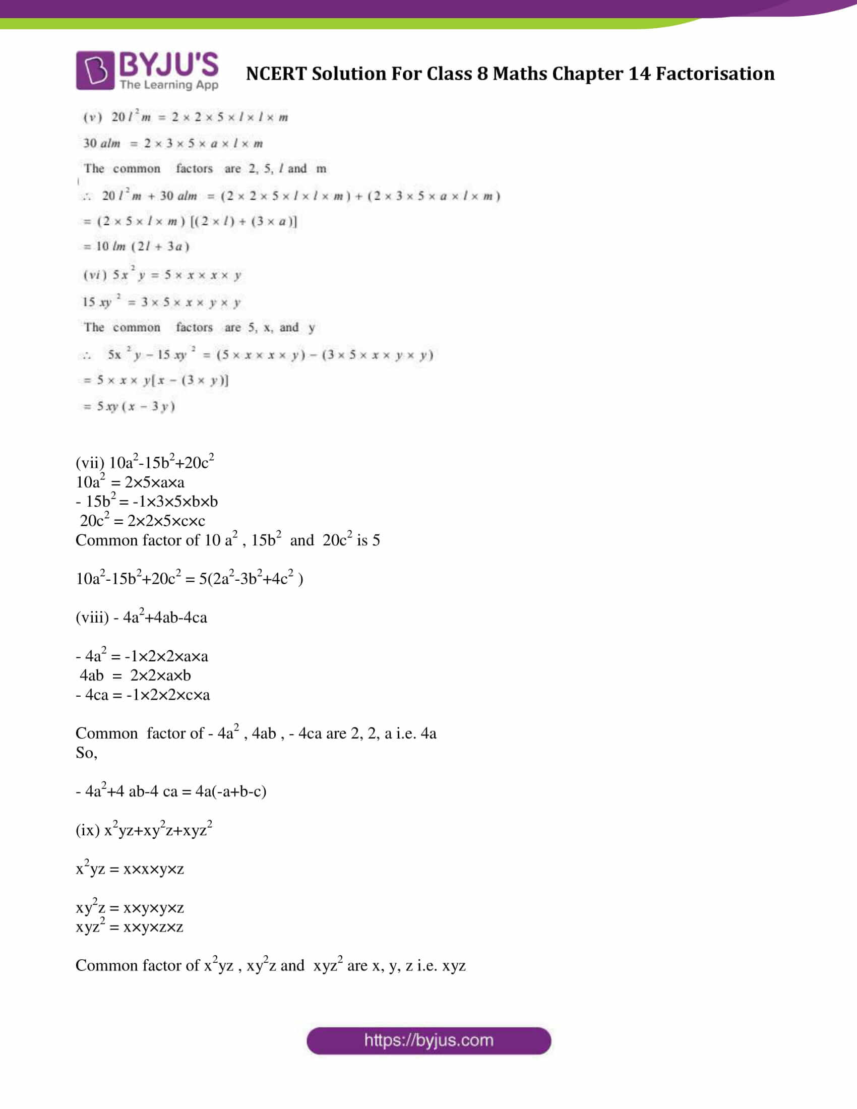 NCERT Solutions for Class 8 Maths Exercise 14.1 Chapter 14