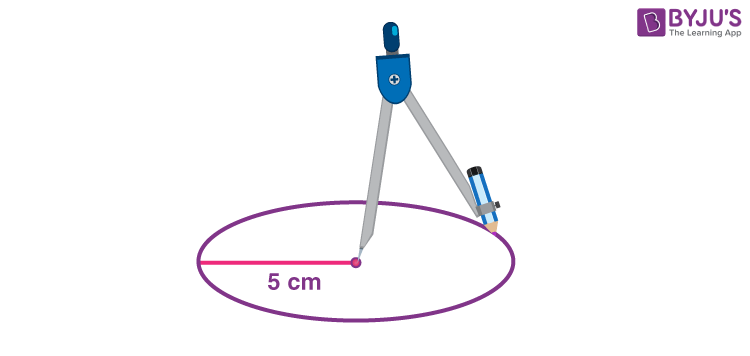 Draw a circle of radius 4.2 cm.