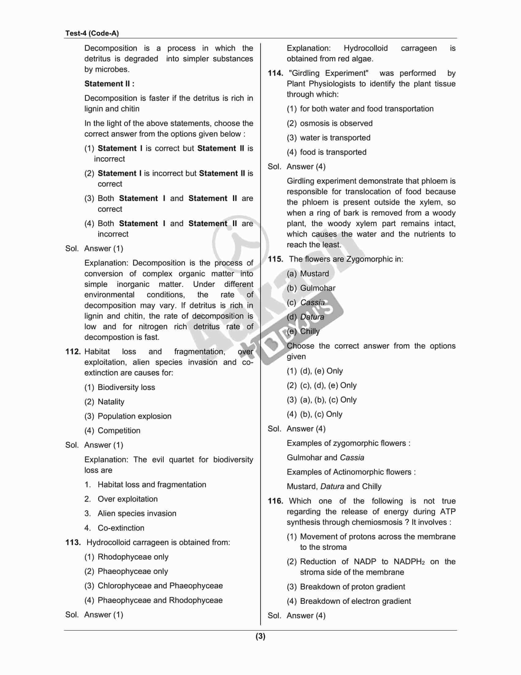 Neet Biology Question Paper With Solutions Th July Explore Important Biology Questions