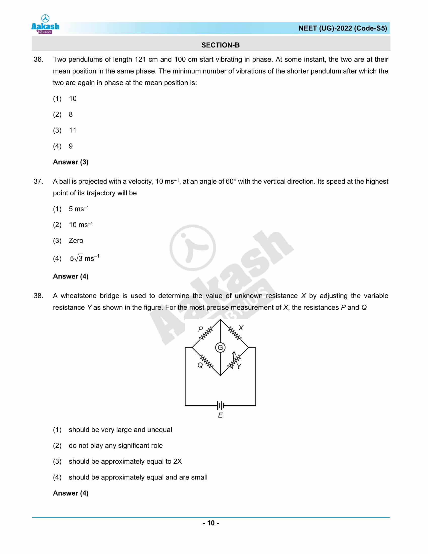 ques ans neet 2022 code S5 1 10