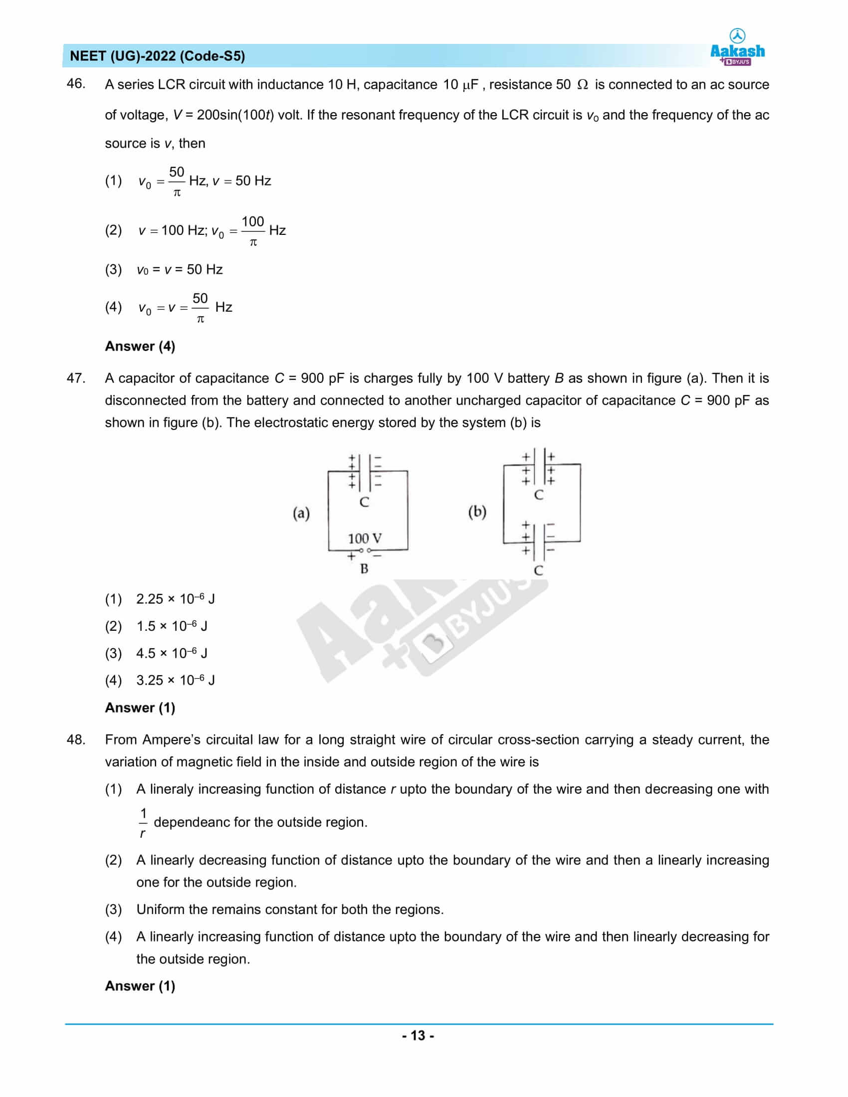 ques ans neet 2022 code S5 1 13