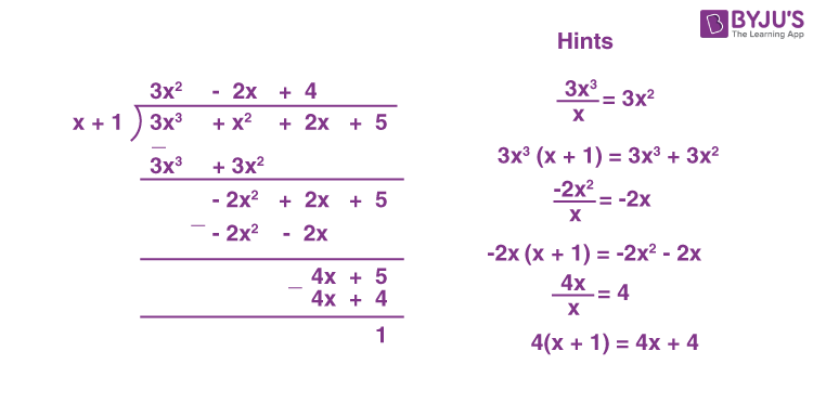 Remainder Theorem, Remainder Theorem of Polynomial