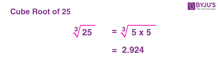 Find The Cube Root Of 25