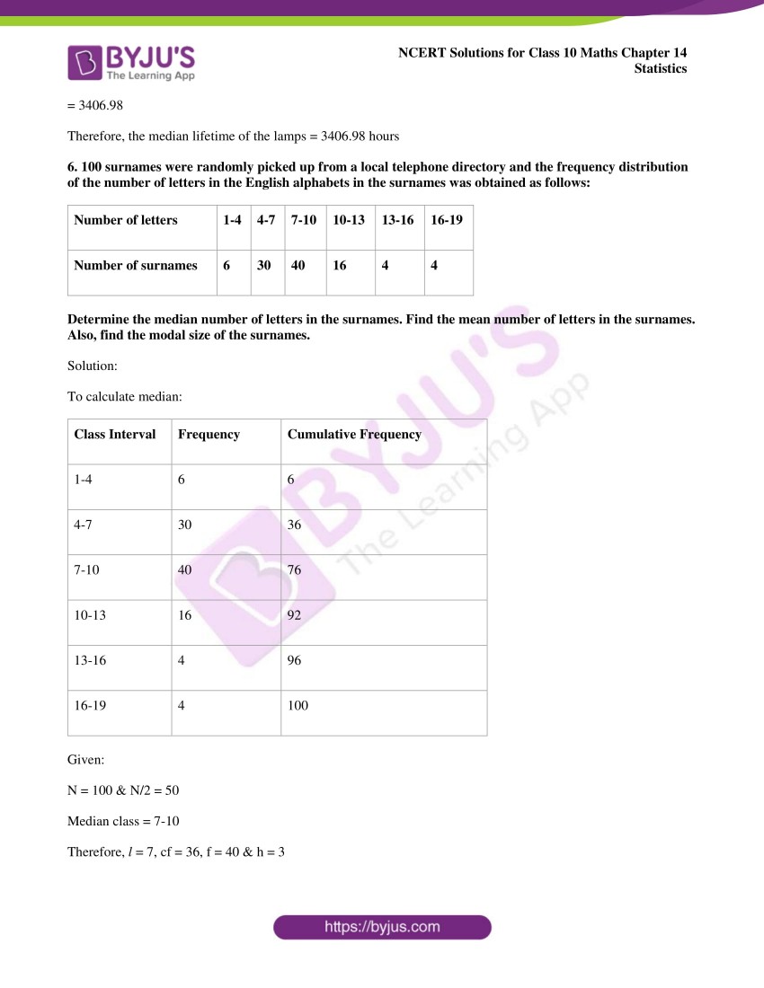 NCERT Solutions for Class 10 Maths Exercise 14.3 Chapter 14 ...