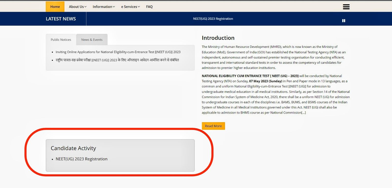 NEET registration 1