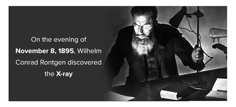 On the evening of November 8, 1895, Wilhelm Conrad Rontgen discovered the X-ray.