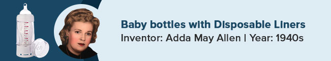 Adda May Allen was the nurse inventor behind baby bottles disposable liners