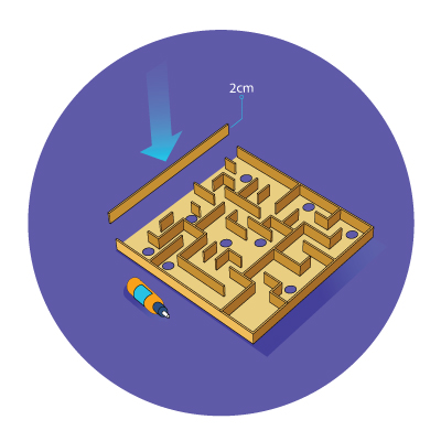 Step-by-step explaination of DIY marble maze