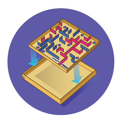 Step-by-step explaination of DIY marble maze