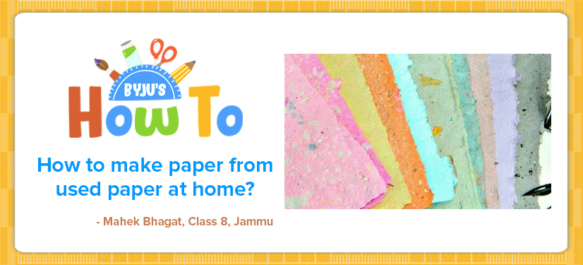 How to Make Paper at Home with Recycled Materials