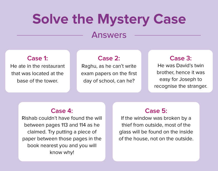 Fun puzzles to solve - Solve these interesting Mistery cases