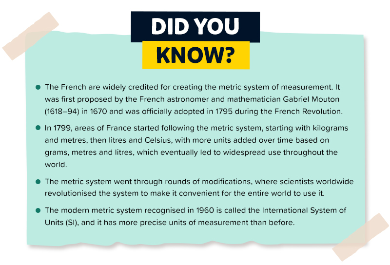 Fun facts about the metric system