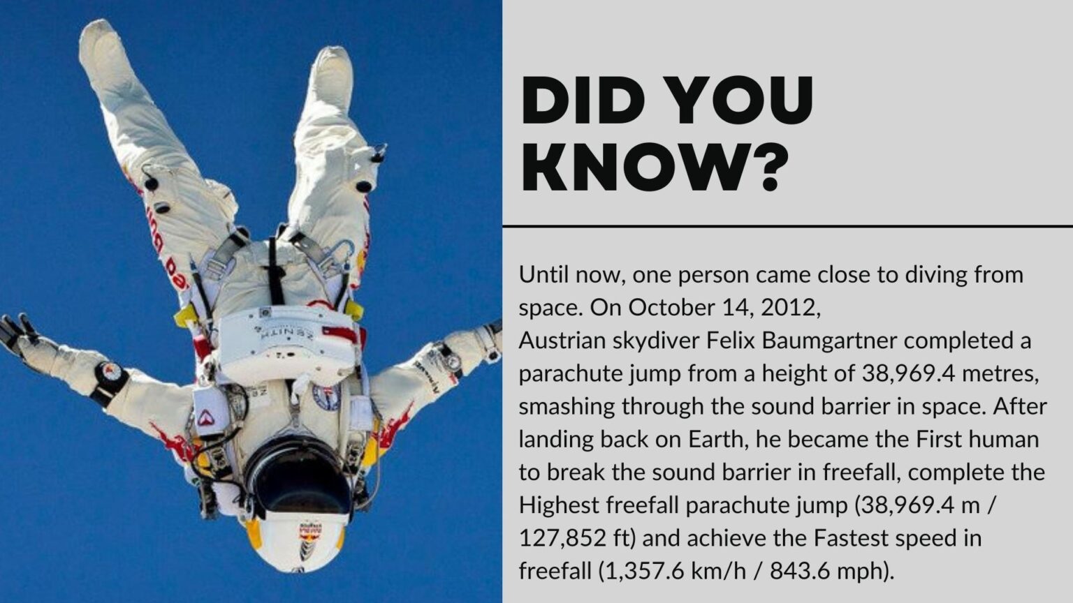 What Happens When You Jump From Space Towards Earth?