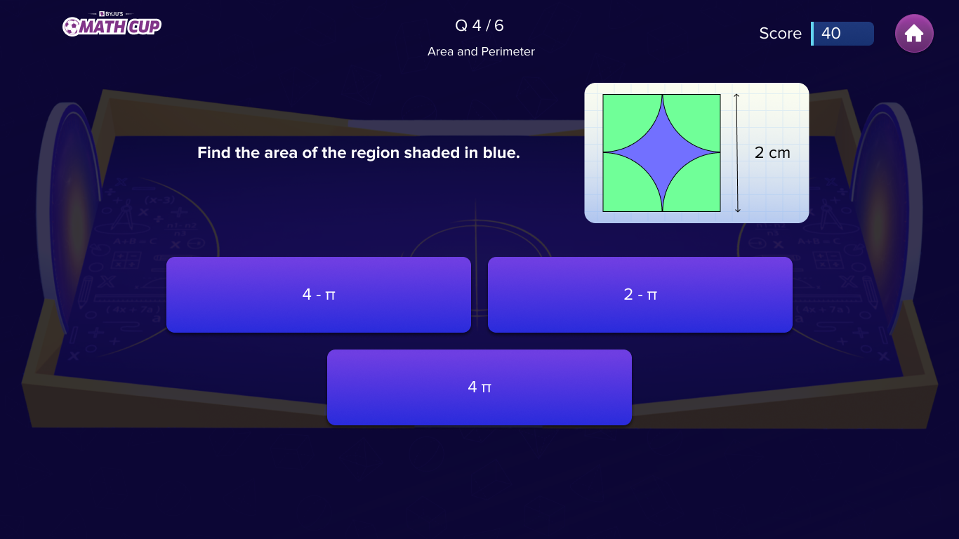 BYJU'S Math Cup Question Page