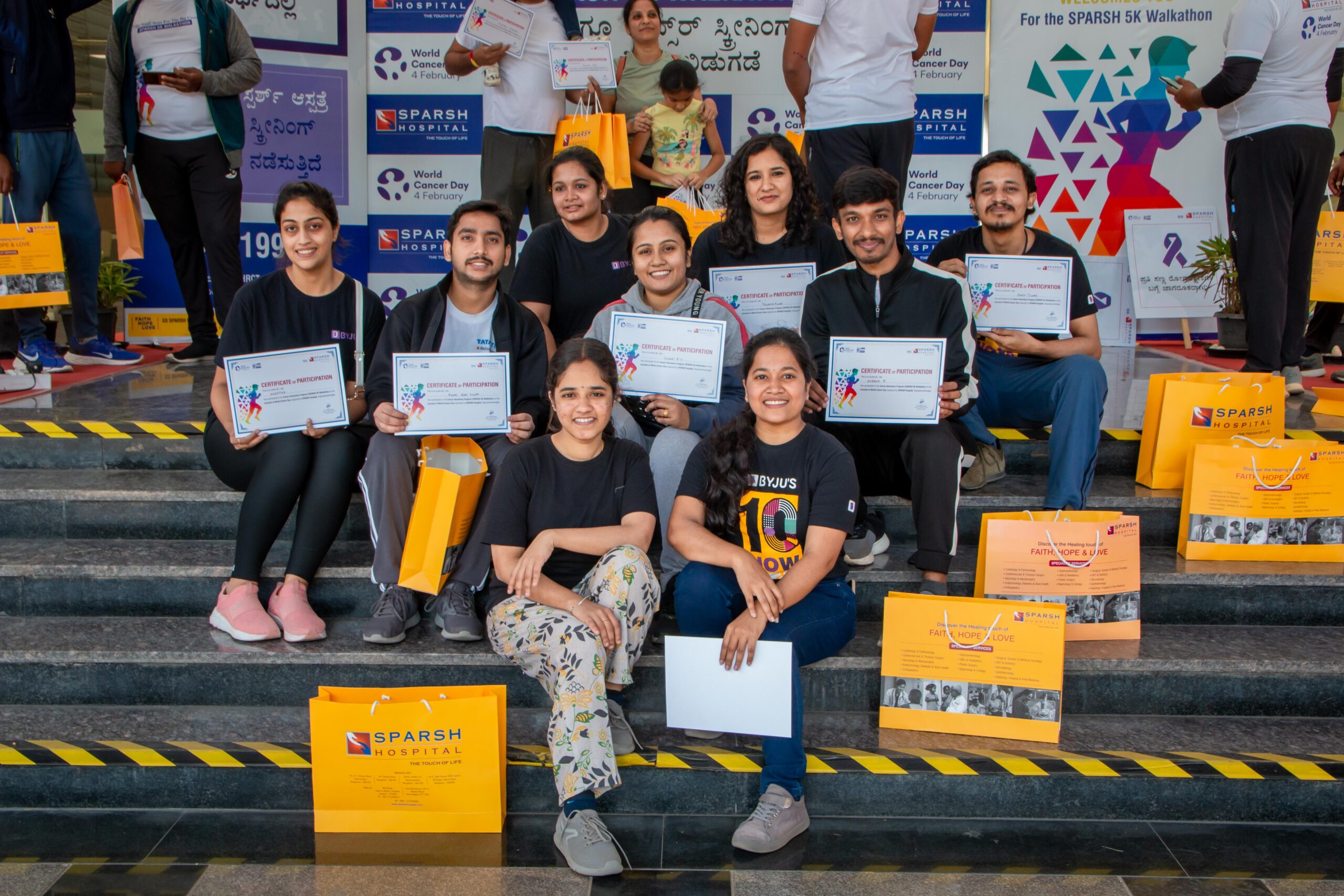 BYJU'S Education for All - world cancer day, byju's volunteers participate in walkathon