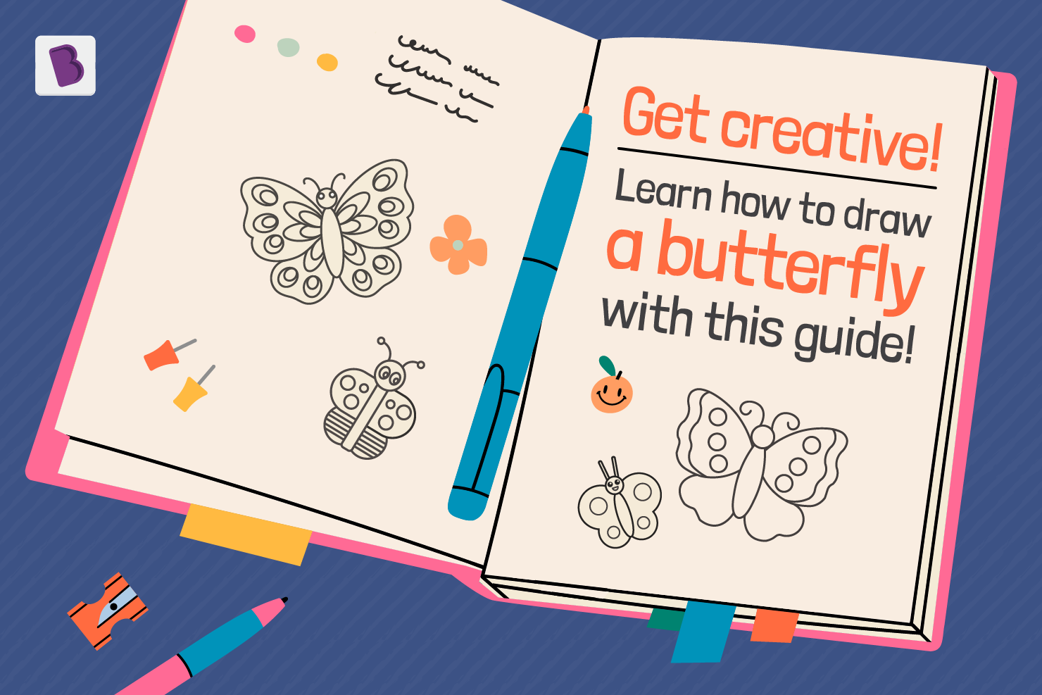 How to Draw Butterflies: an Easy, Step-by-step Guide for Children