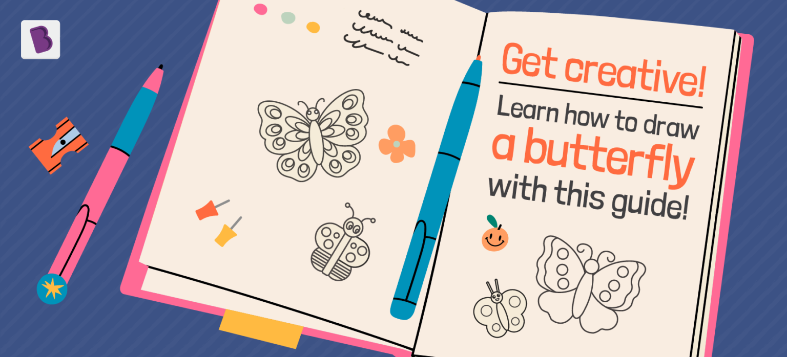 How to Draw Butterflies an Easy, Stepbystep Guide for Children