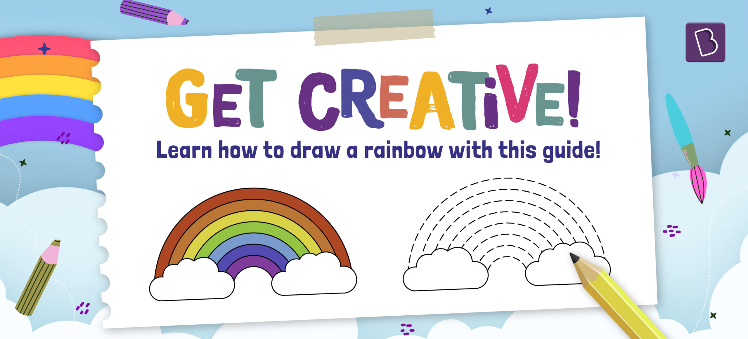 How to Draw a Rainbow for Kids - Really Easy Drawing Tutorial