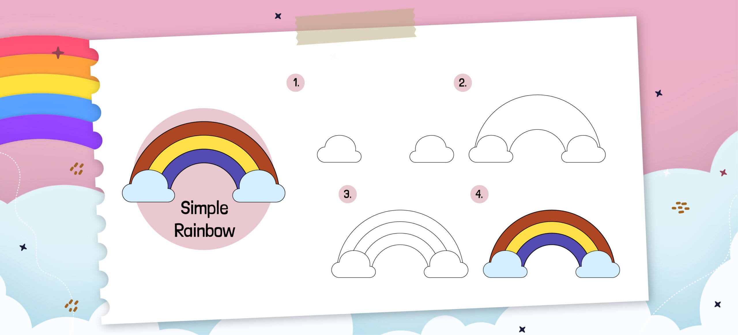 Rainbow Drawing Activity for Exploring Lines - FREE Printable - Friends Art  Lab