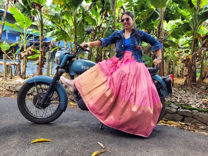 Roshni Nair in a handloom Banarasi skirt