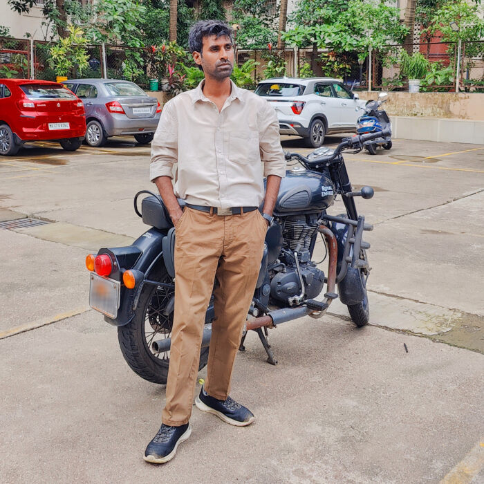 Devdas Prajapati in a handloom shirt