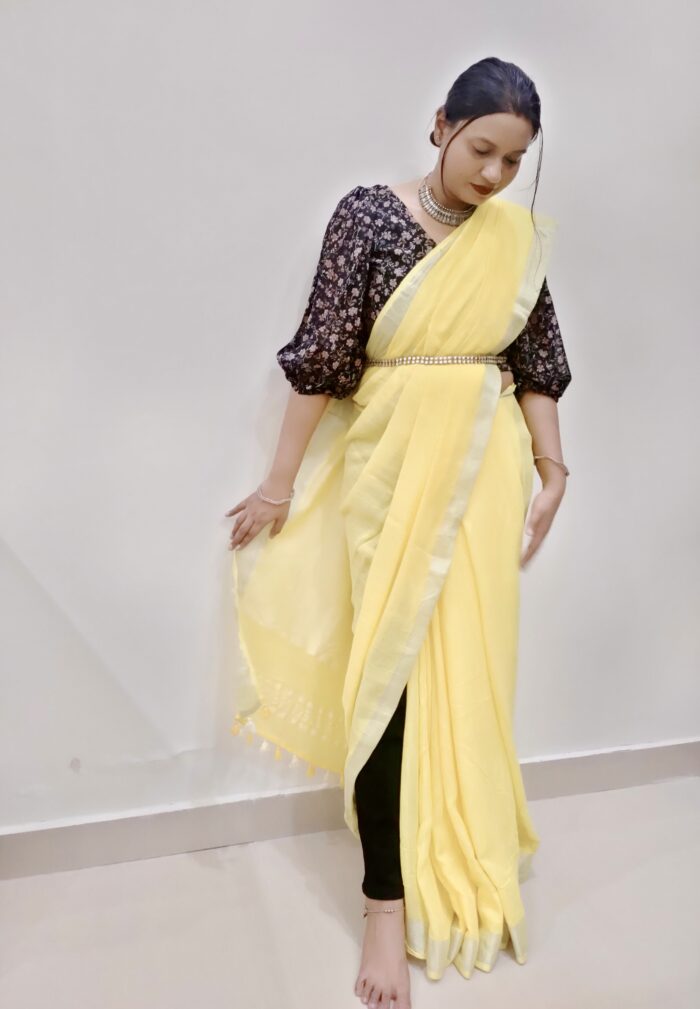 Sushmita Garai Singh in a linen handloom saree